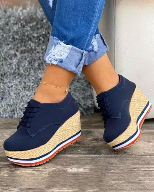 AshoreShop Women's Platform High Work Play Shoes - Sneakers