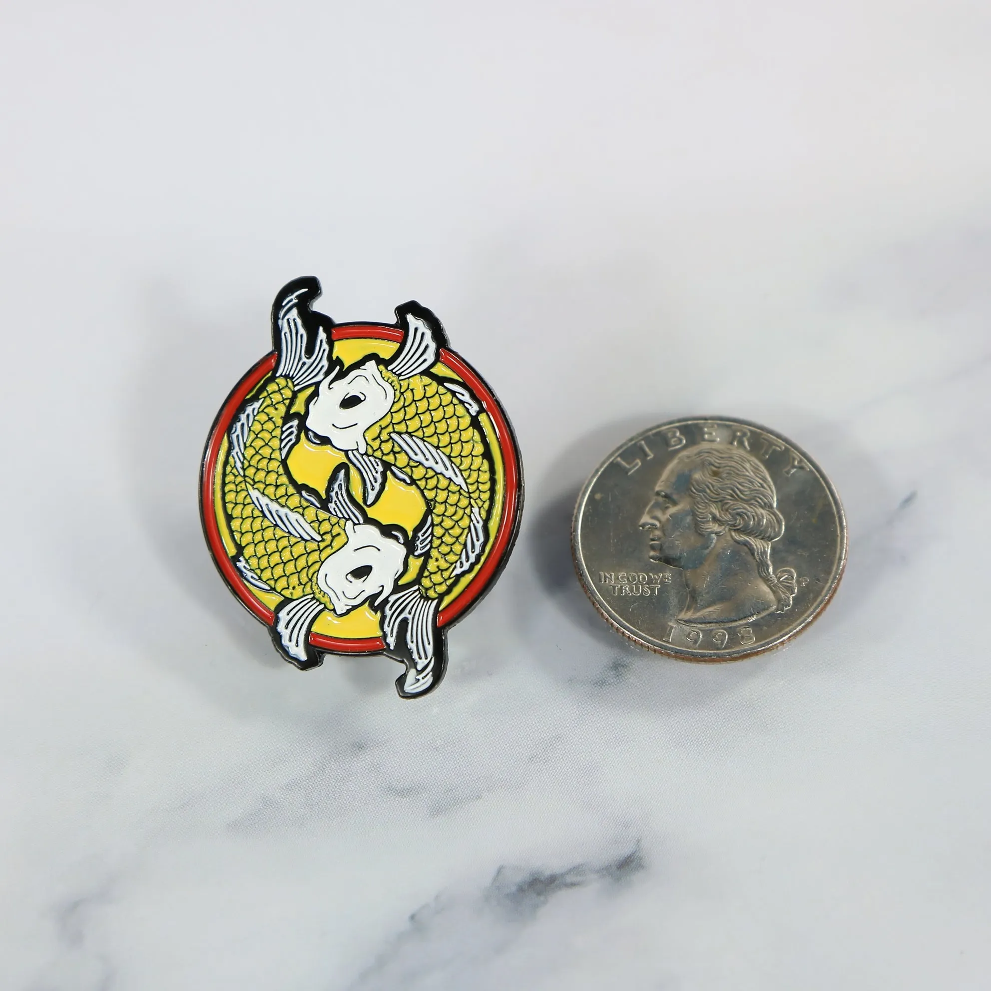 Asian Heritage Koi Fish Fitted Cap Pin | Enamel Pin for Side Patch Fitted Hat