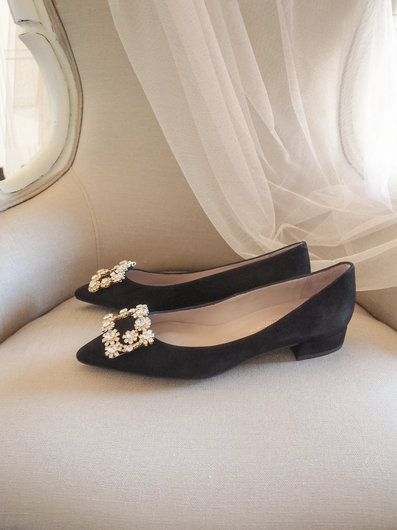 Audrey black flats.