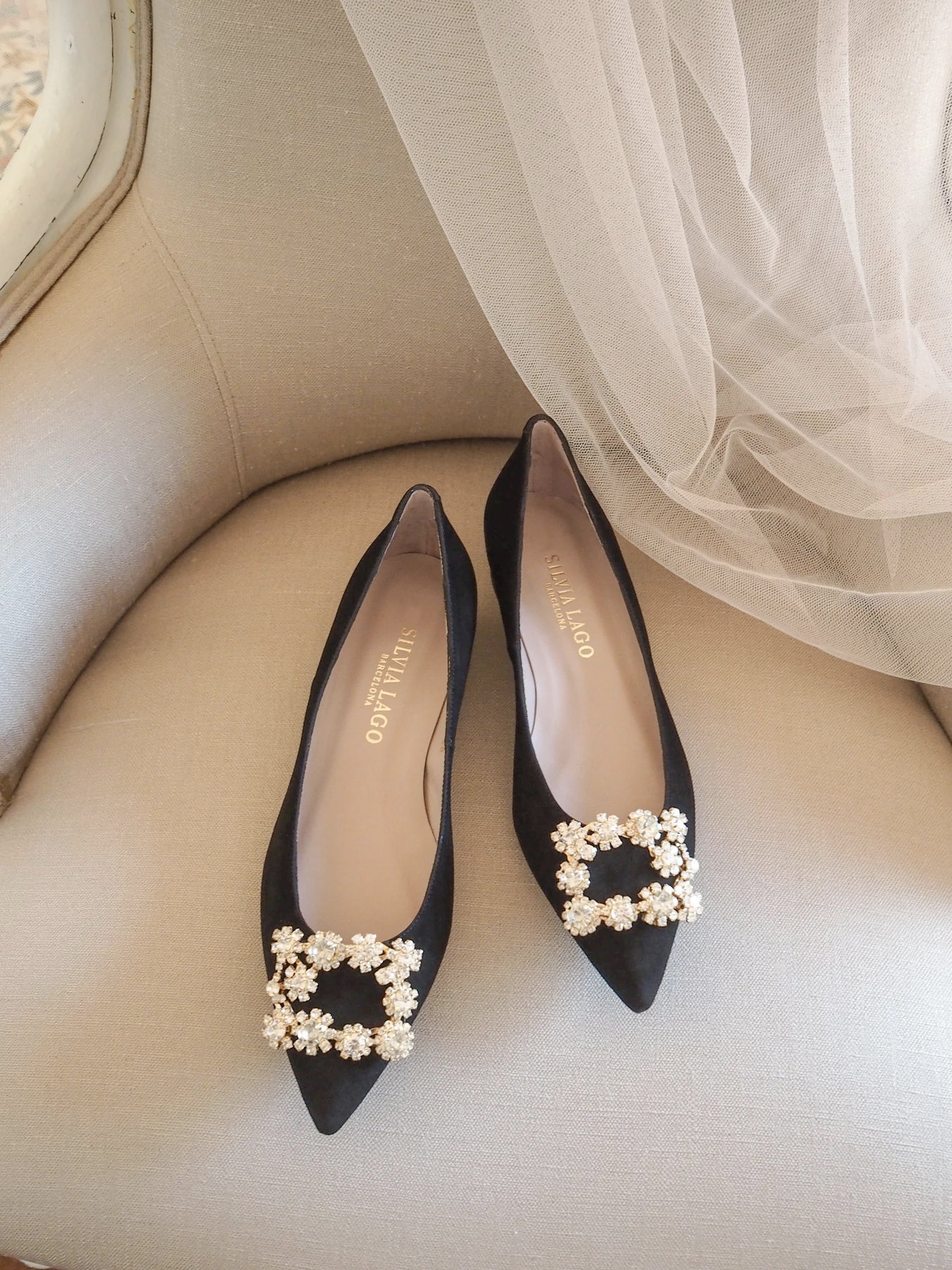 Audrey black flats.