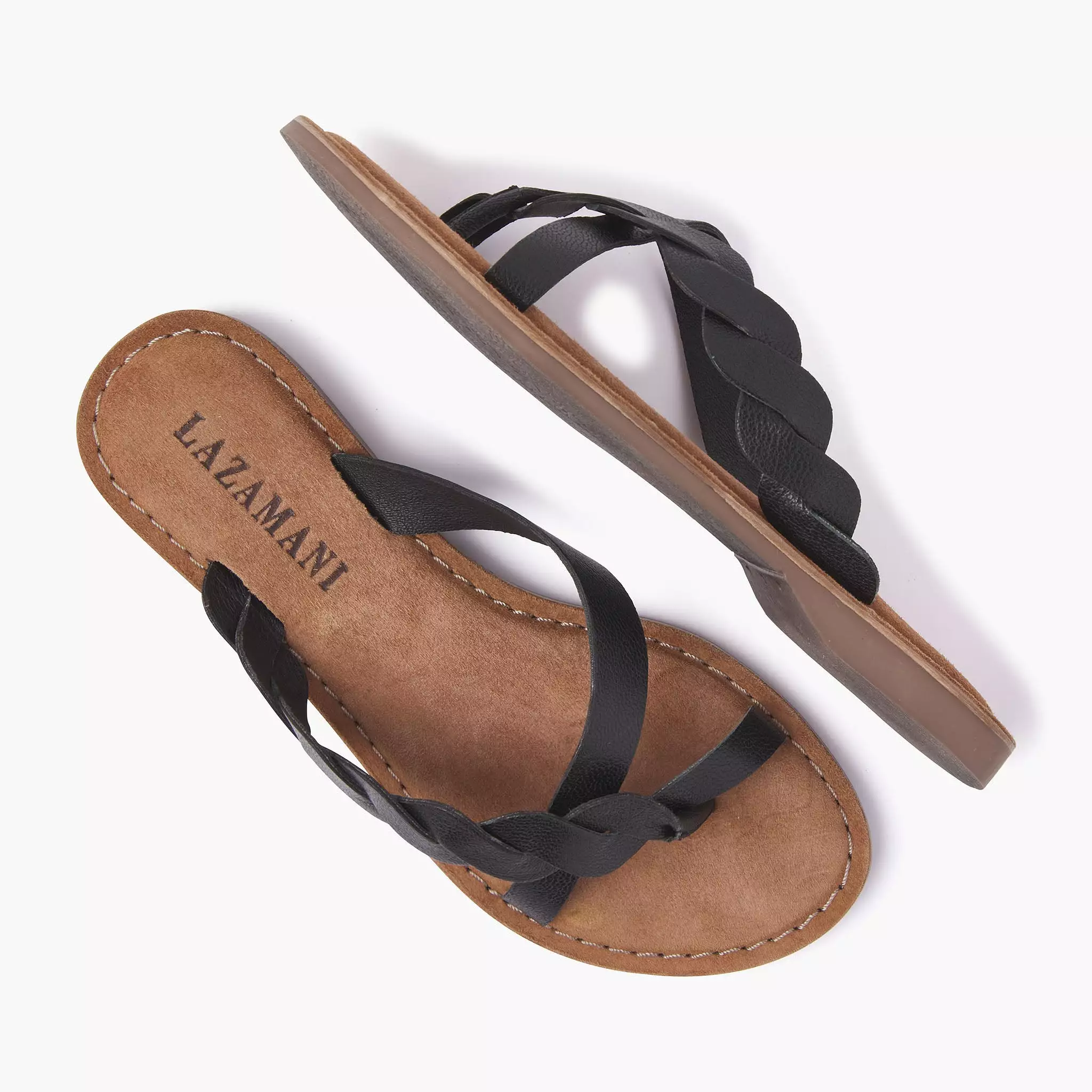 Ava Leren Dames Slippers Black - Ladies Black Leather Slippers by Ava Leren.