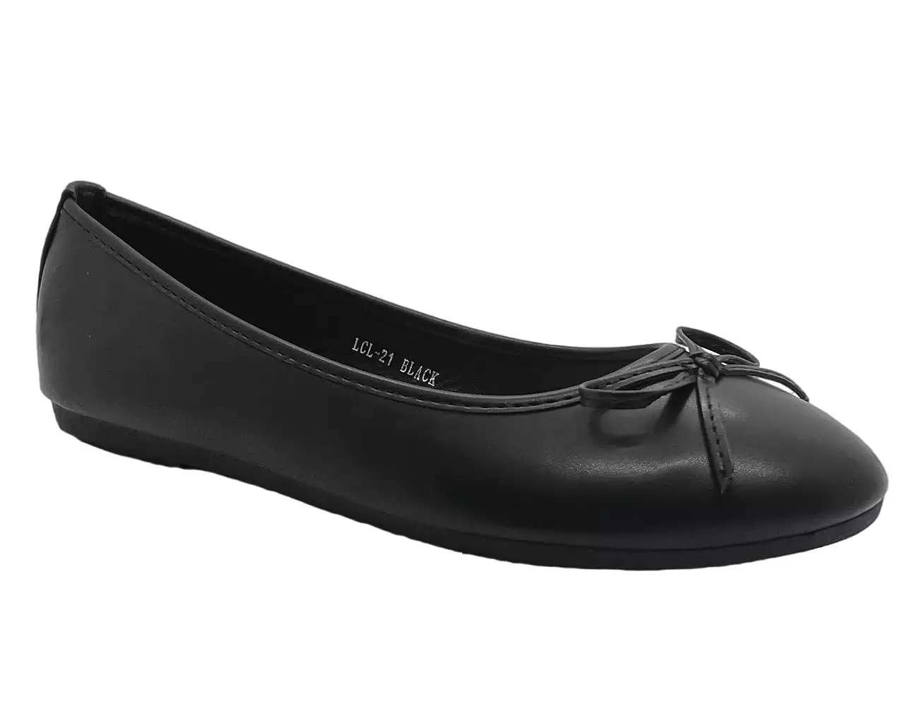 Ballerina flat shoes with bow for women.