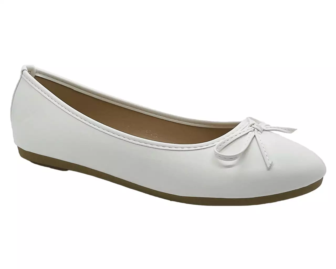 Ballerina flat shoes with bow for women.