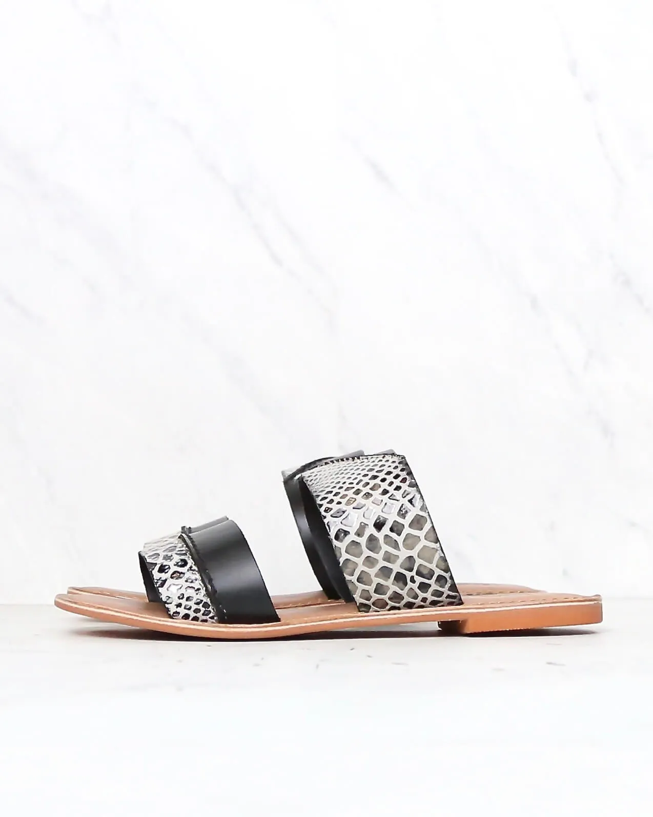 BC Footwear - Exotic Print Black Sandals - Shop Now