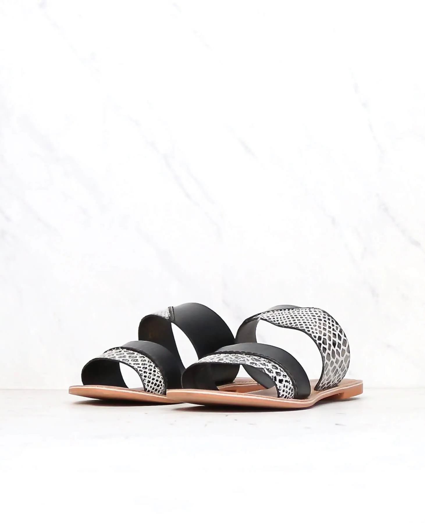 BC Footwear - Exotic Print Black Sandals - Shop Now