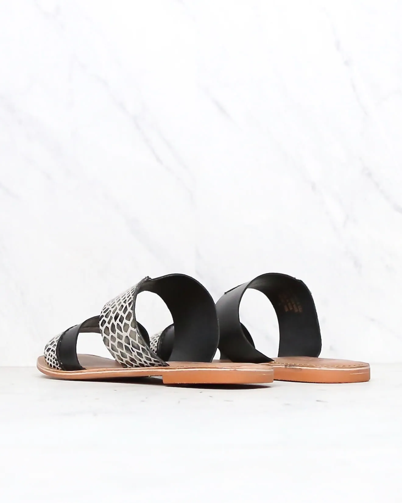 BC Footwear - Exotic Print Black Sandals - Shop Now