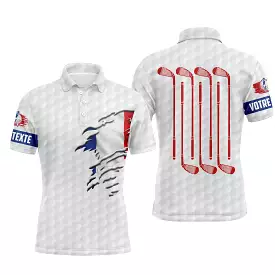 Best Golf Gift for Golfers, Men's and Women's Sport Polo, Quick-Drying Polo, France Flag Print, Golf Club - CT