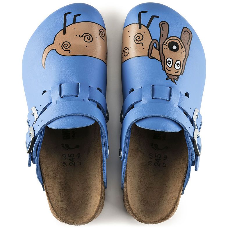 Birkenstock Birkis Kay Birko-Flor Dog Blue Supergrip Clogs