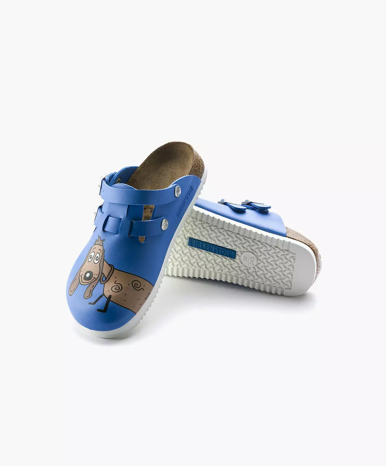 Birkenstock Blue Dog Flora Birkis Kay Clogs - Supergrip