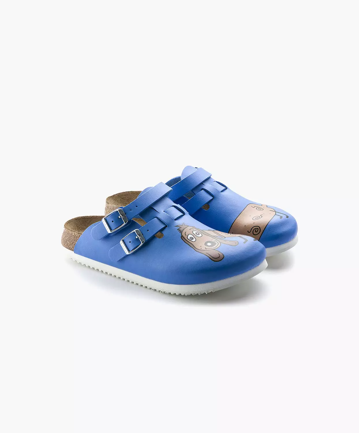 Birkenstock Blue Dog Flora Birkis Kay Clogs - Supergrip