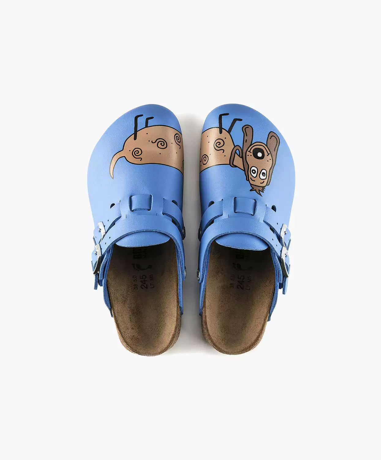 Birkenstock Blue Dog Flora Birkis Kay Clogs - Supergrip