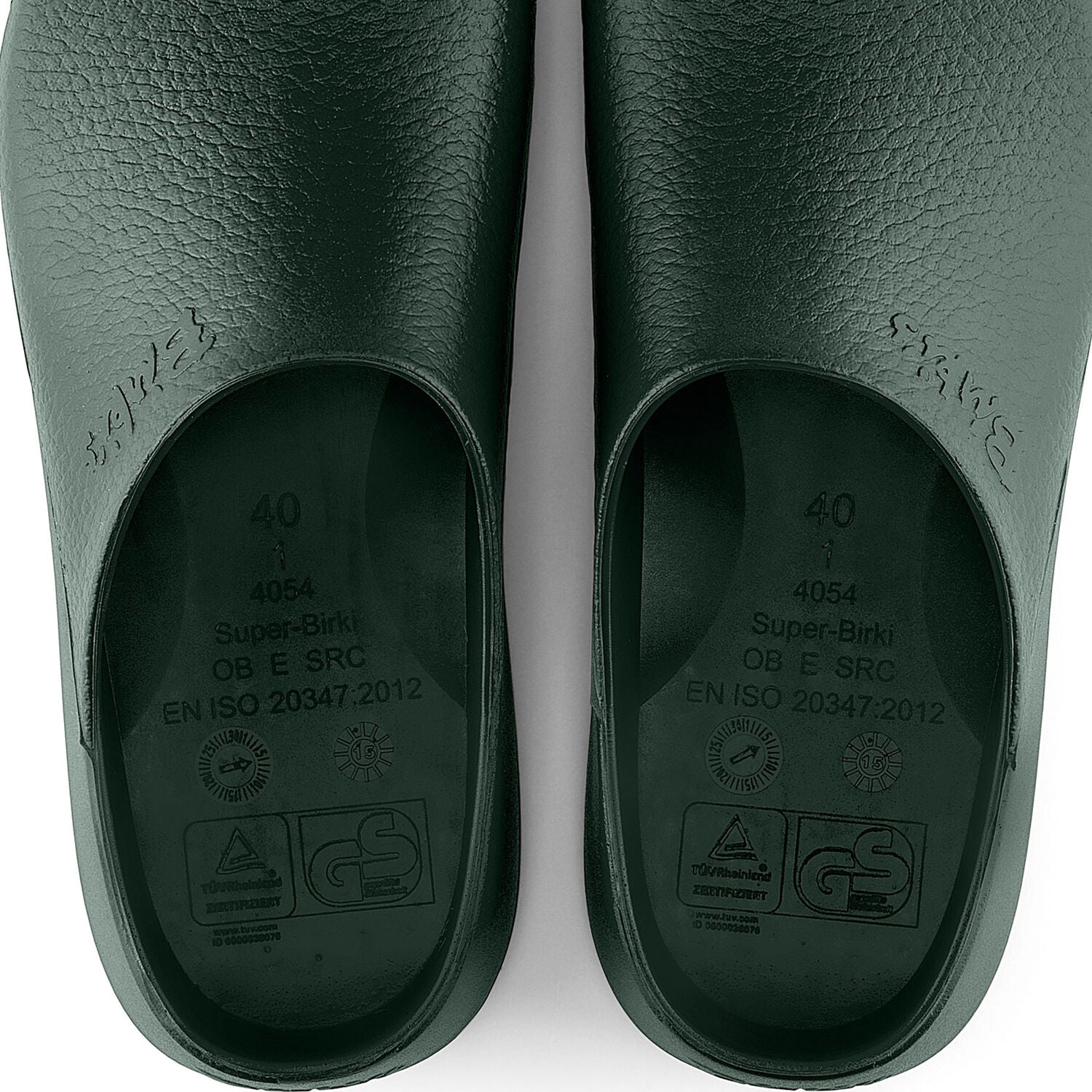 Birkenstock green clogs