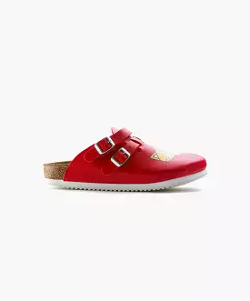 Birkenstock Kay Birko-Flor Red Clogs