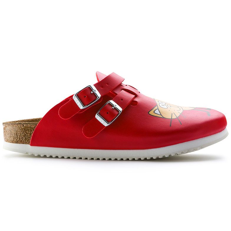 Birkenstock Kay Birko-Flor Red Clogs