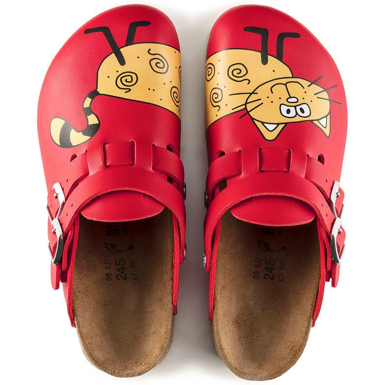 Birkenstock Kay Birko-Flor Red Clogs