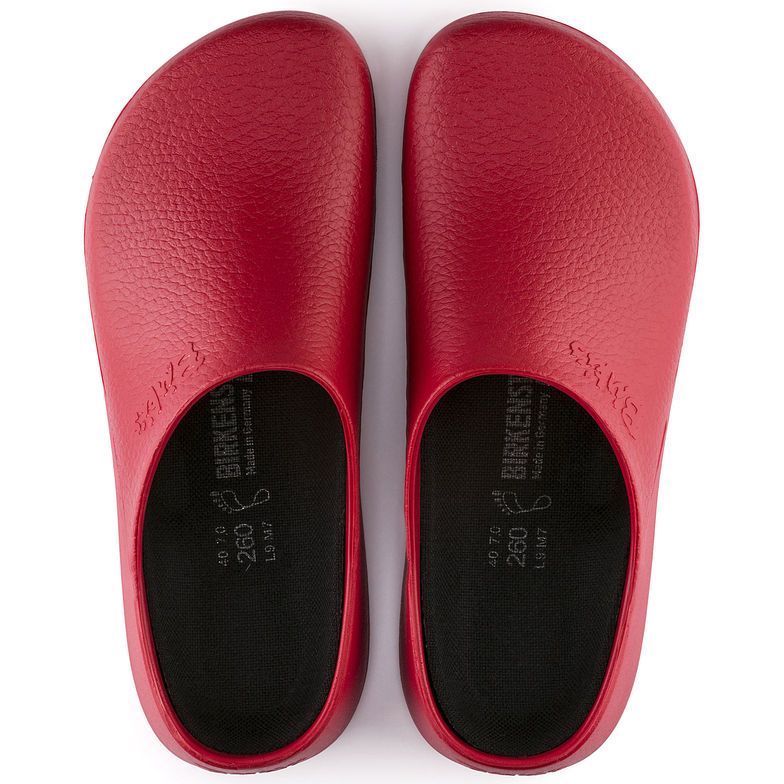 Birkenstock Red Clogs