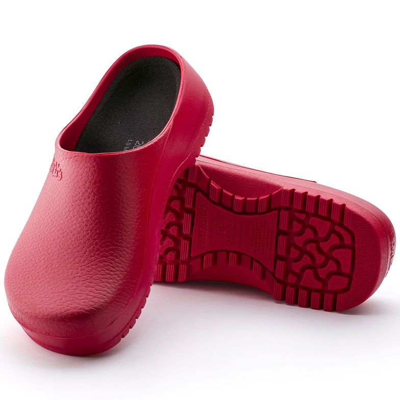 Birkenstock Red Clogs