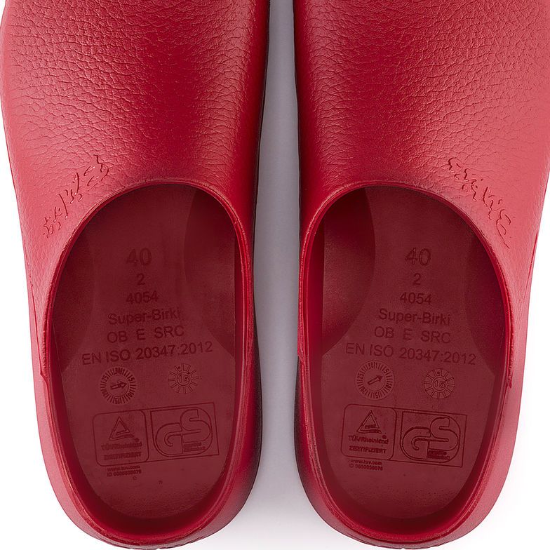 Birkenstock Red Clogs