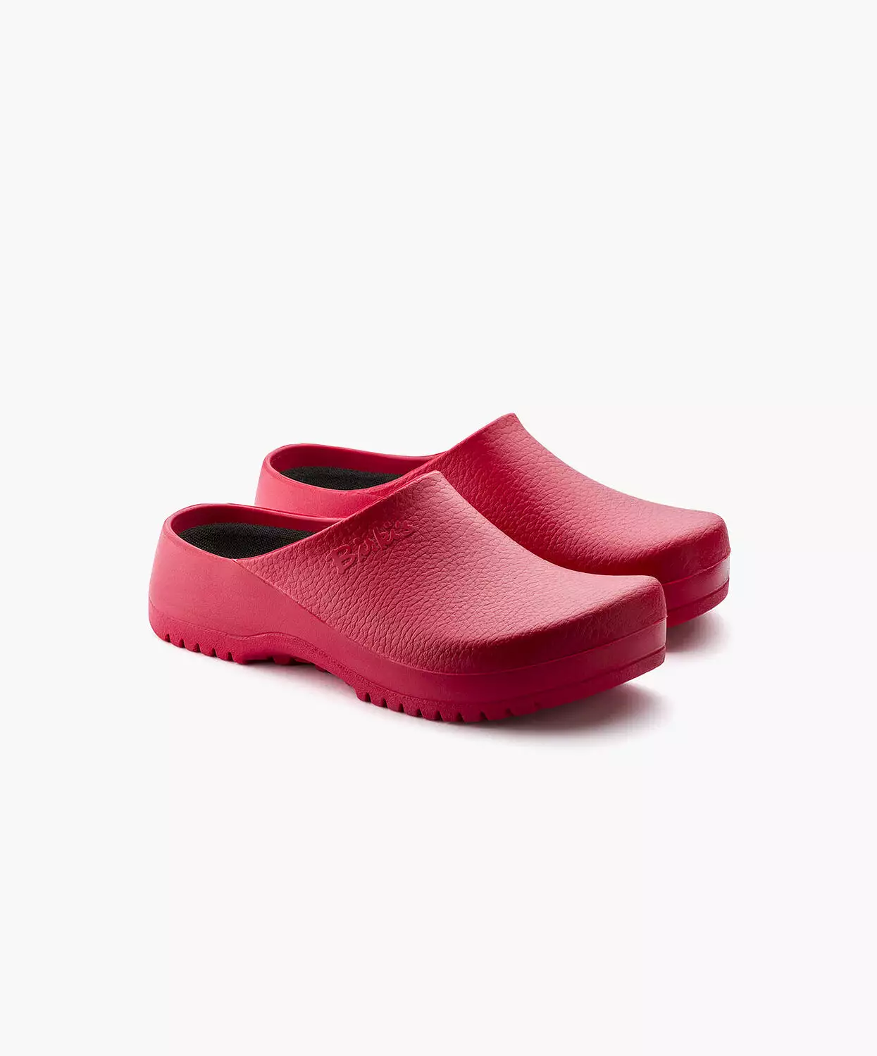 Birkenstock red clogs