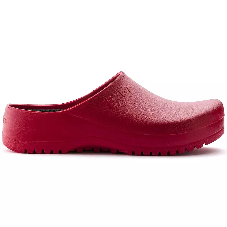 Birkenstock red clogs