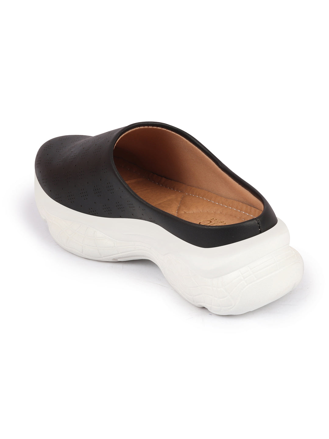 Black Back Open Slip On Mules Shoes for Women