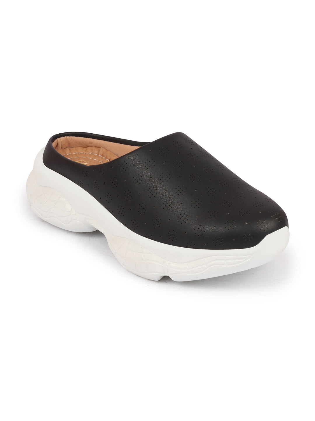 Black Back Open Slip On Mules Shoes for Women