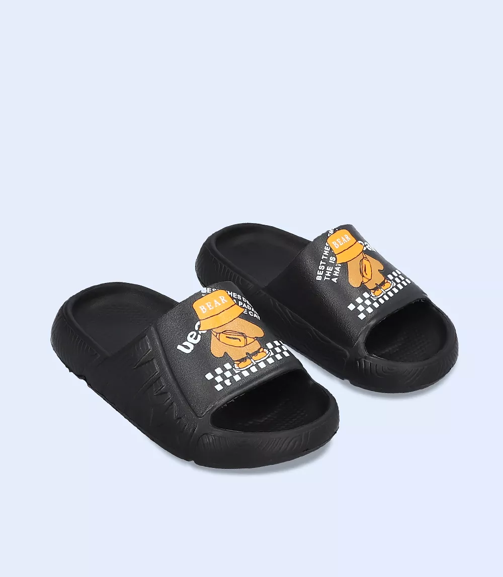 Black Boys Slip-On Casual Slipper