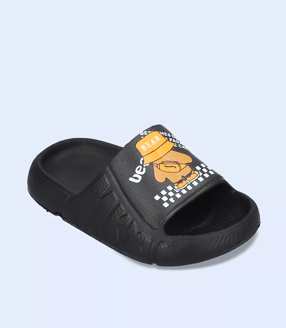 Black Boys Slip-On Casual Slipper