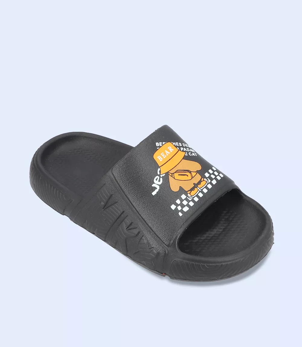 Black Boys Slip-on Casual Slippers - KB0056