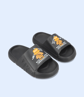 Black Boys Slip-on Casual Slippers - KB0056