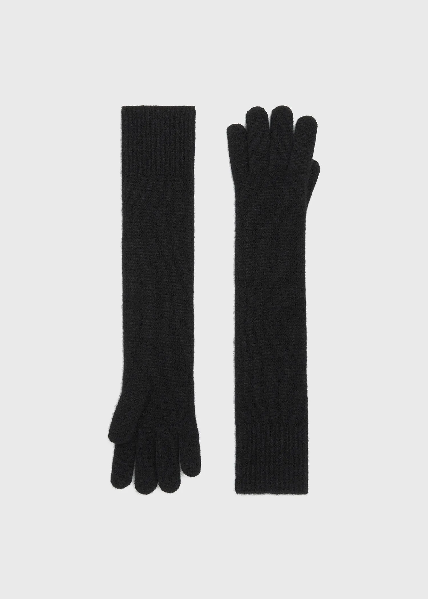 Black Long Knit Gloves