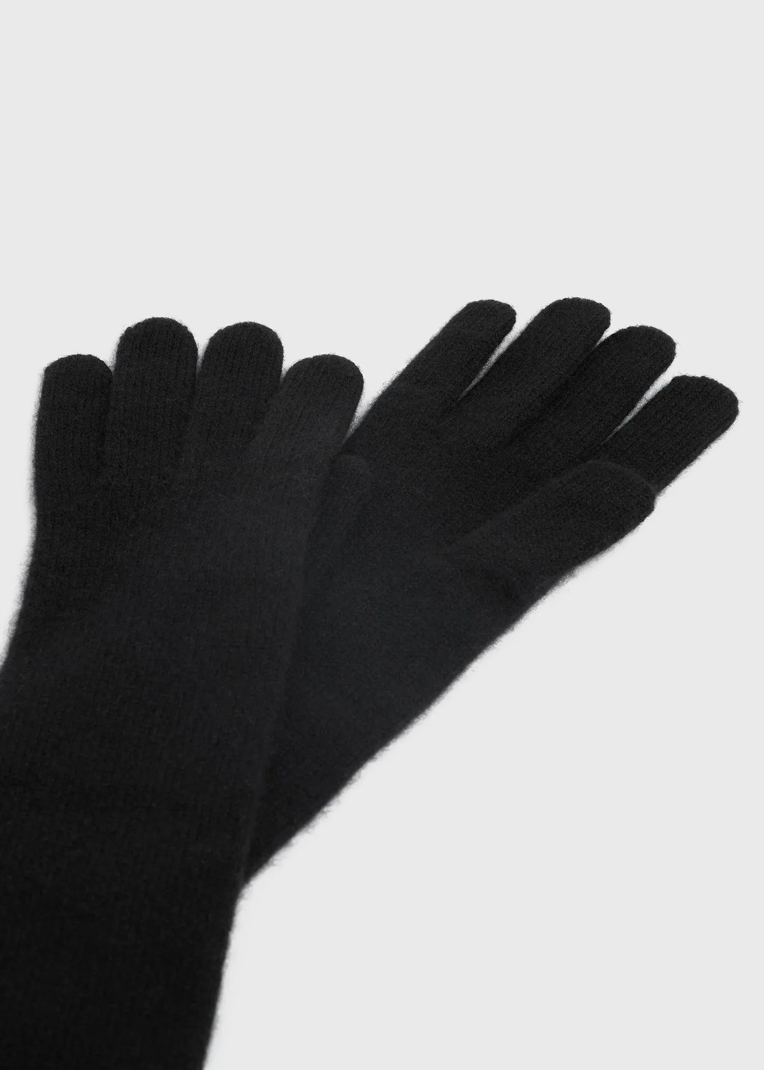 Black Long Knit Gloves