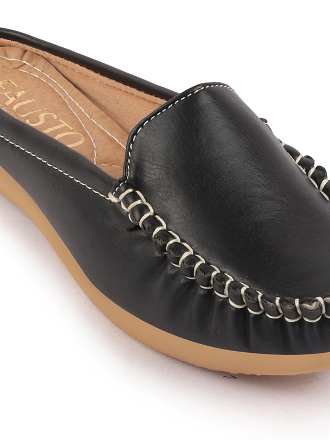 Black Slip On Mules Shoes for Women