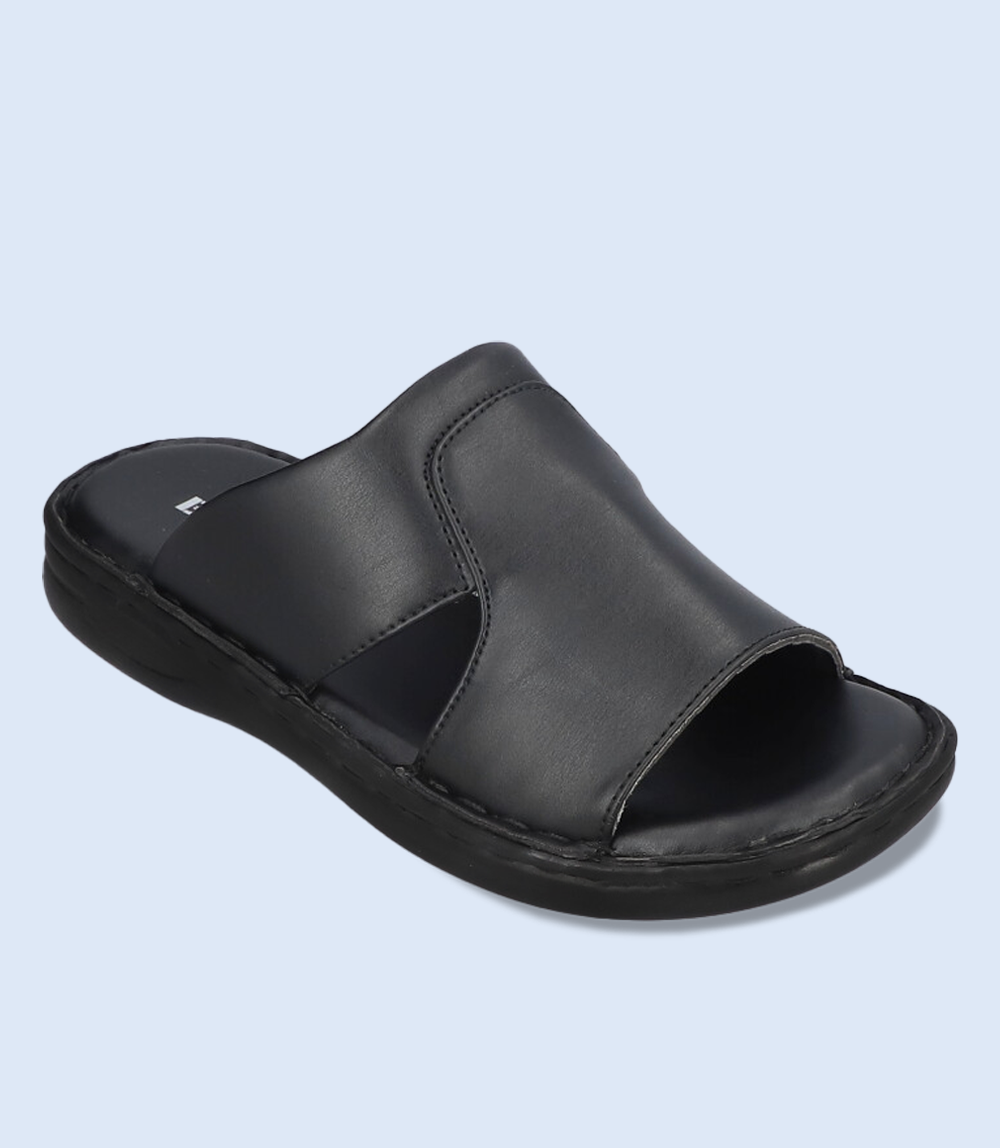 BM5561 Black Men's Slip-On Casual Slippers - Shop Now!