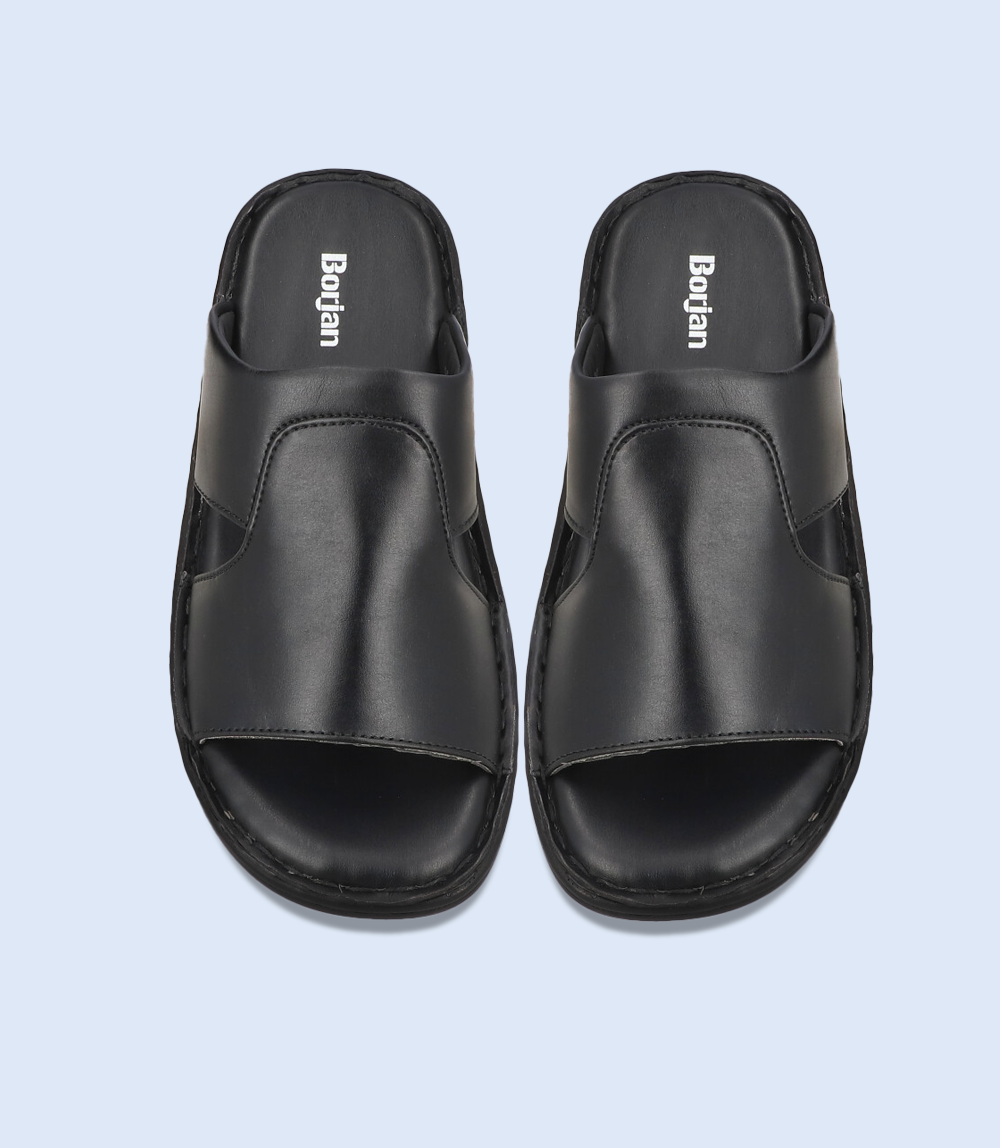 BM5561 Black Men's Slip-On Casual Slippers - Shop Now!