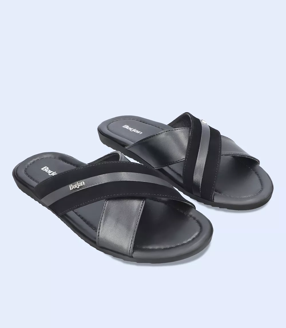 BM5630 Black Men Casual Slipper