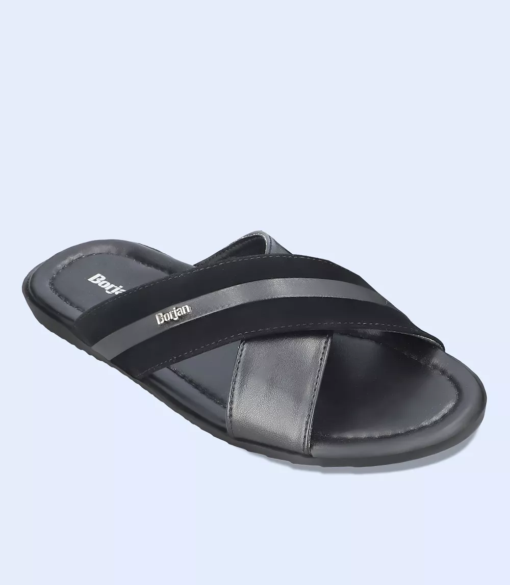 BM5630 Black Men Casual Slipper