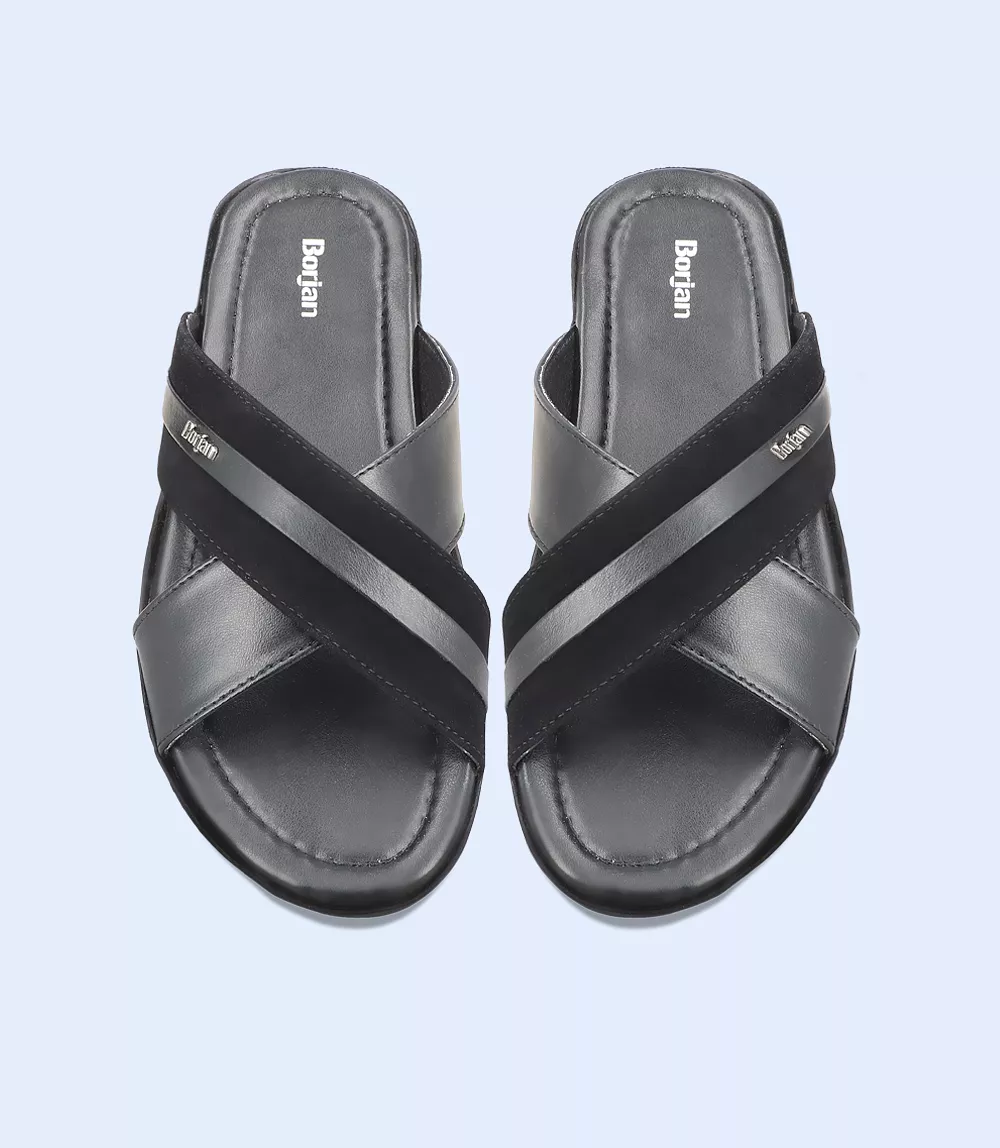 BM5630 Black Men Casual Slipper