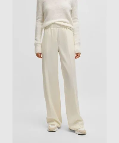 Boss Wool Relaxed-Fit Trousers