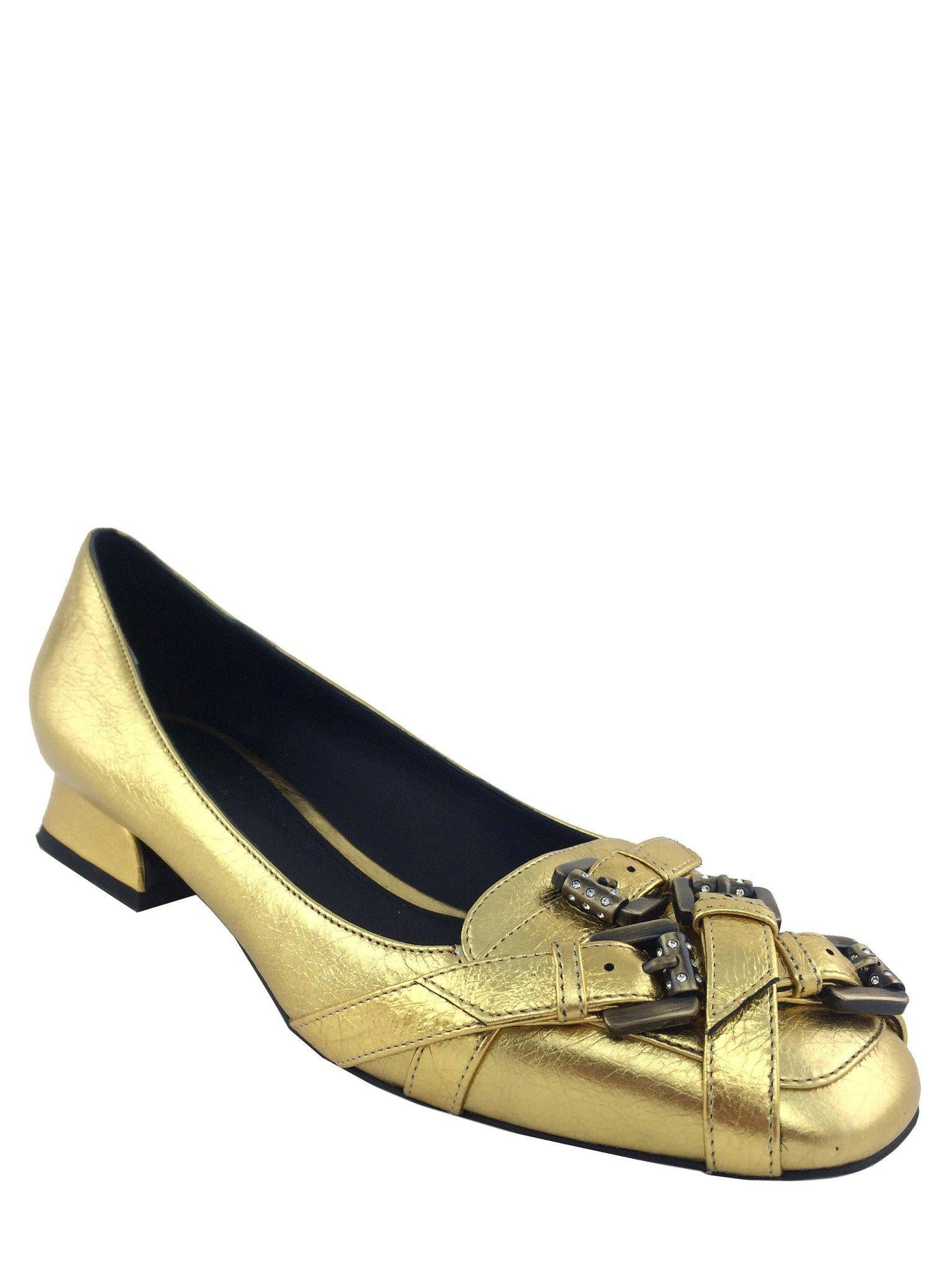 Bottega Veneta Metallic Leather Ballerinas 7.5 Embellished