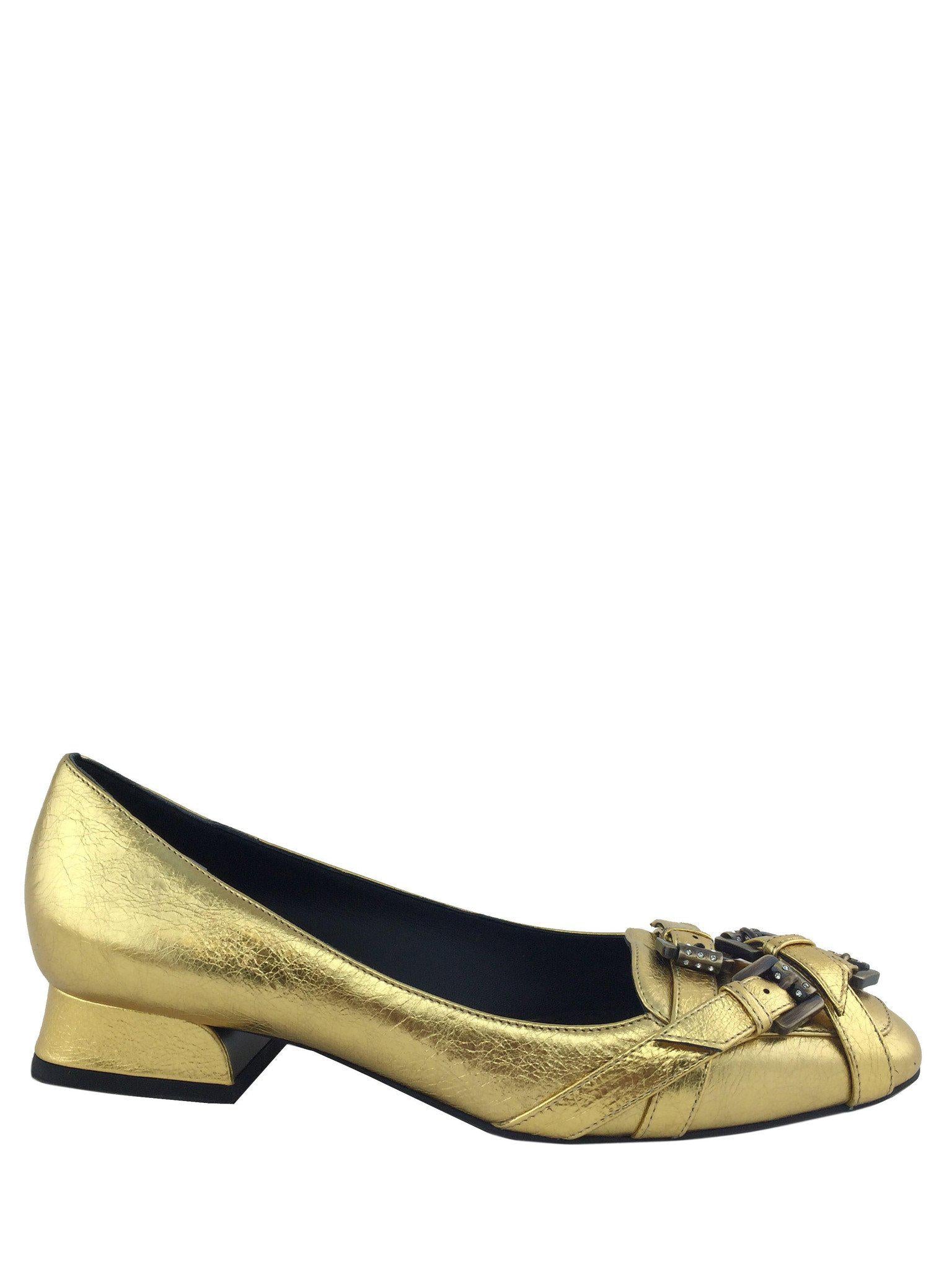 Bottega Veneta Metallic Leather Ballerinas 7.5 Embellished