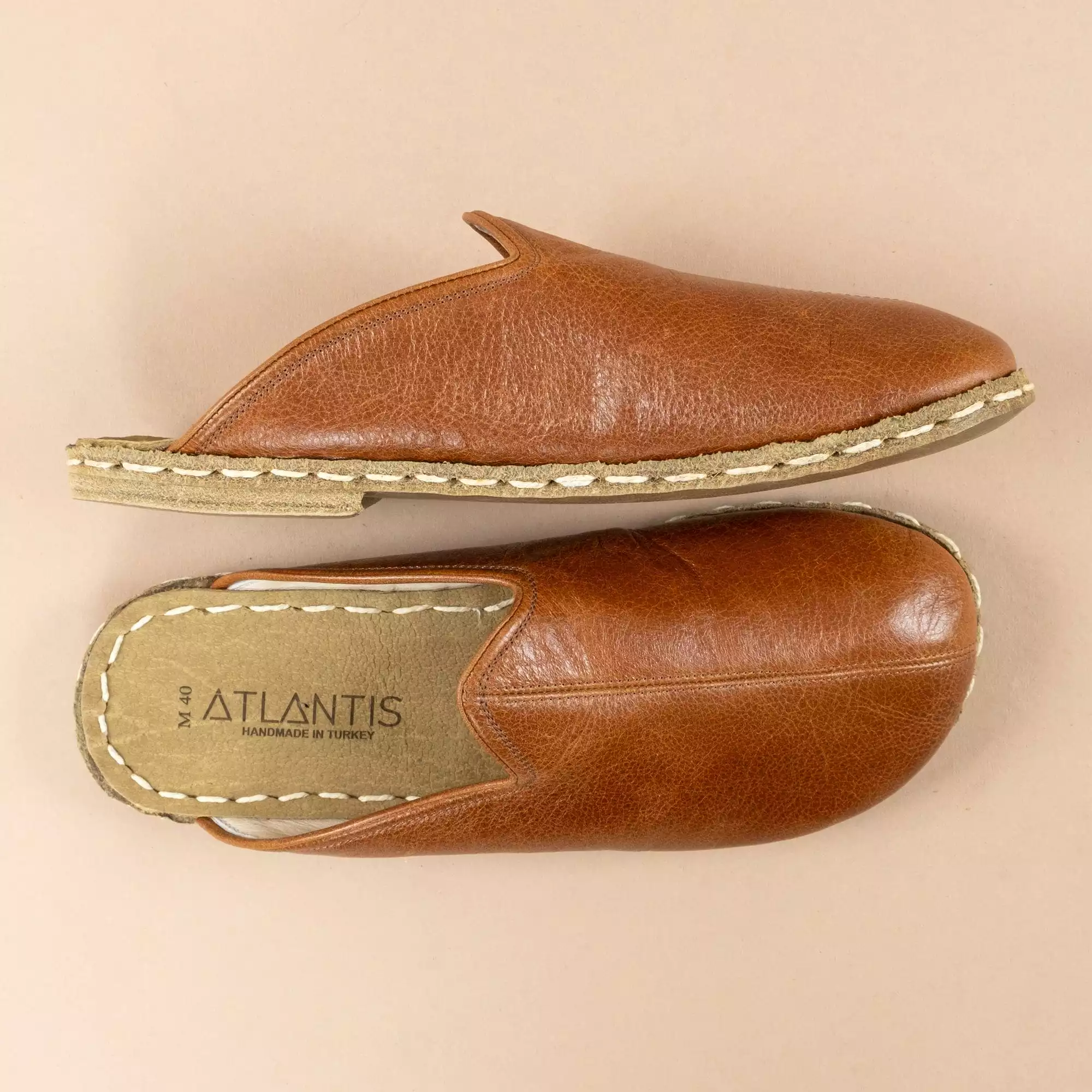 Brown Barefoot Slippers for Men