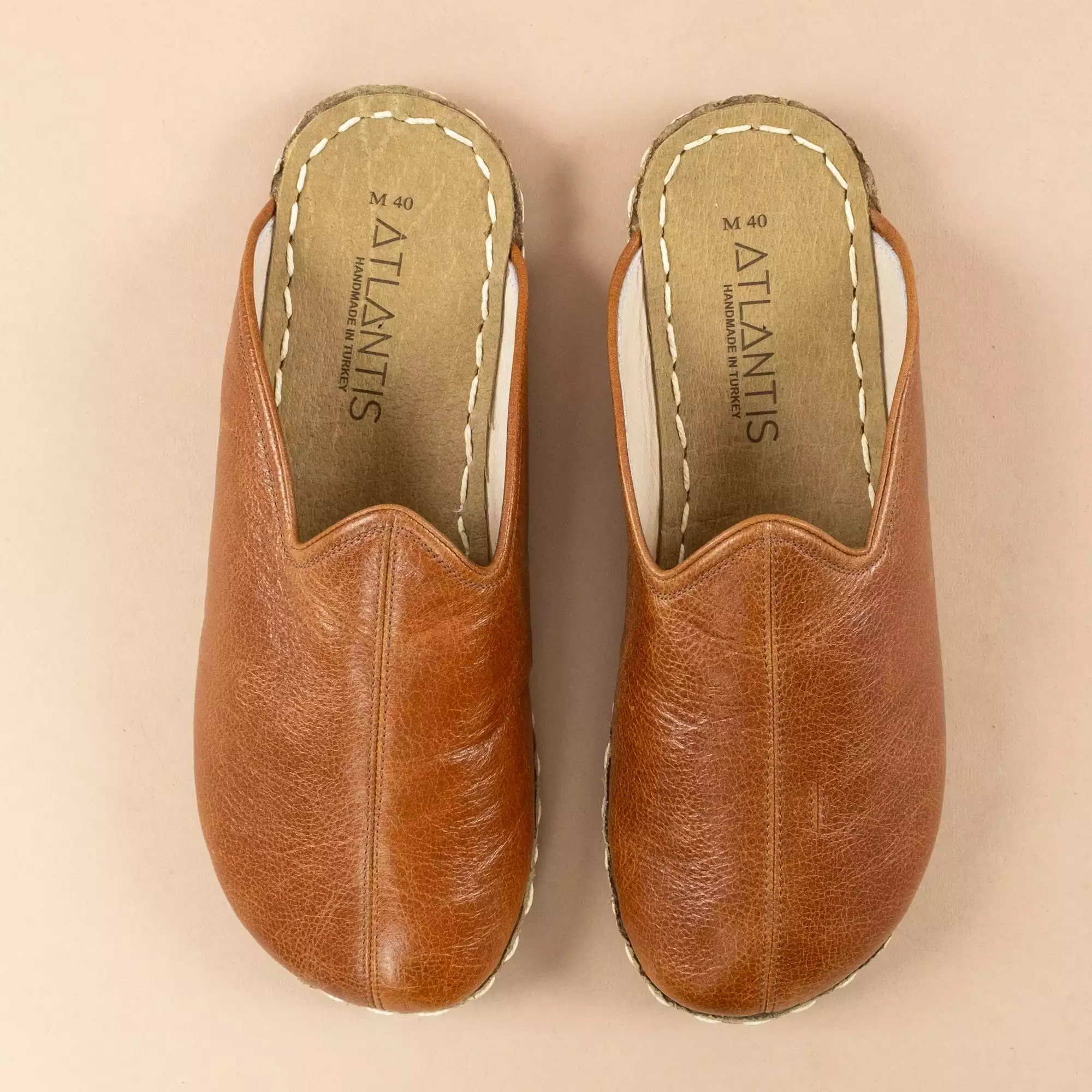 Brown Barefoot Slippers for Men