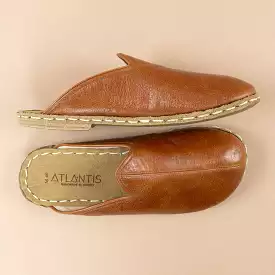 Brown Barefoot Slippers for Men