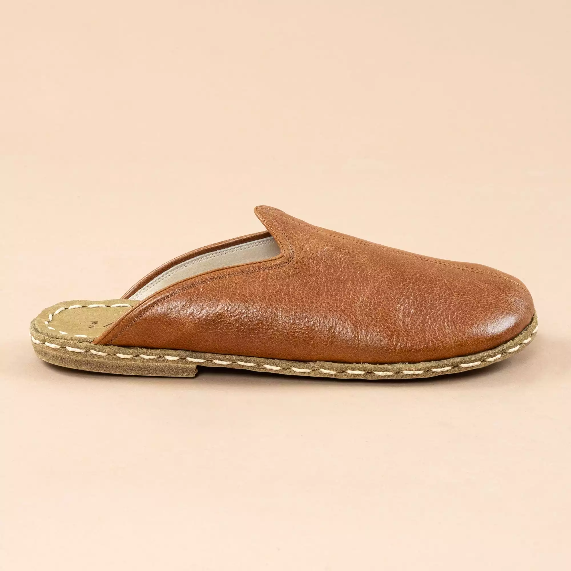 Brown Barefoot Slippers for Men