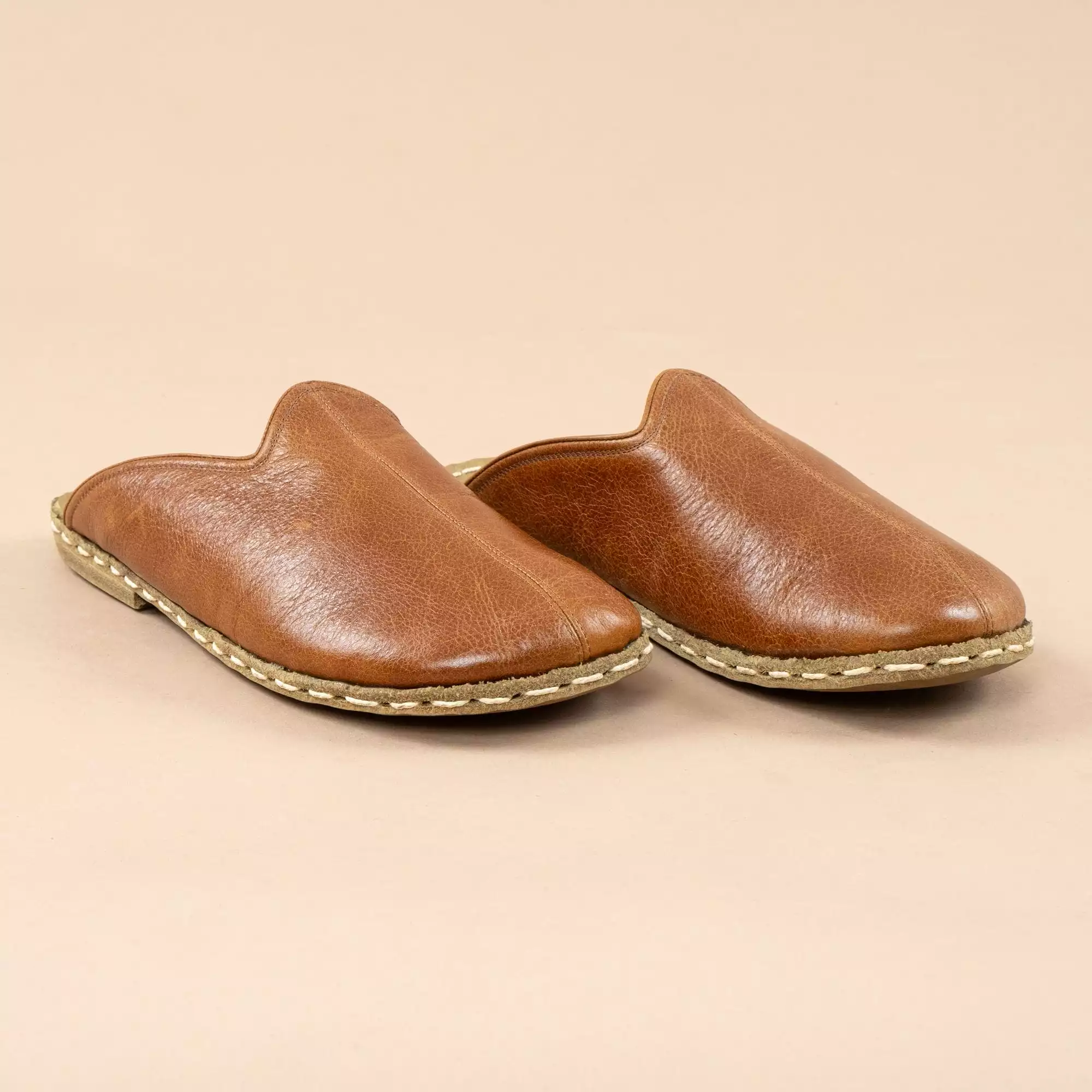 Brown Barefoot Slippers for Men