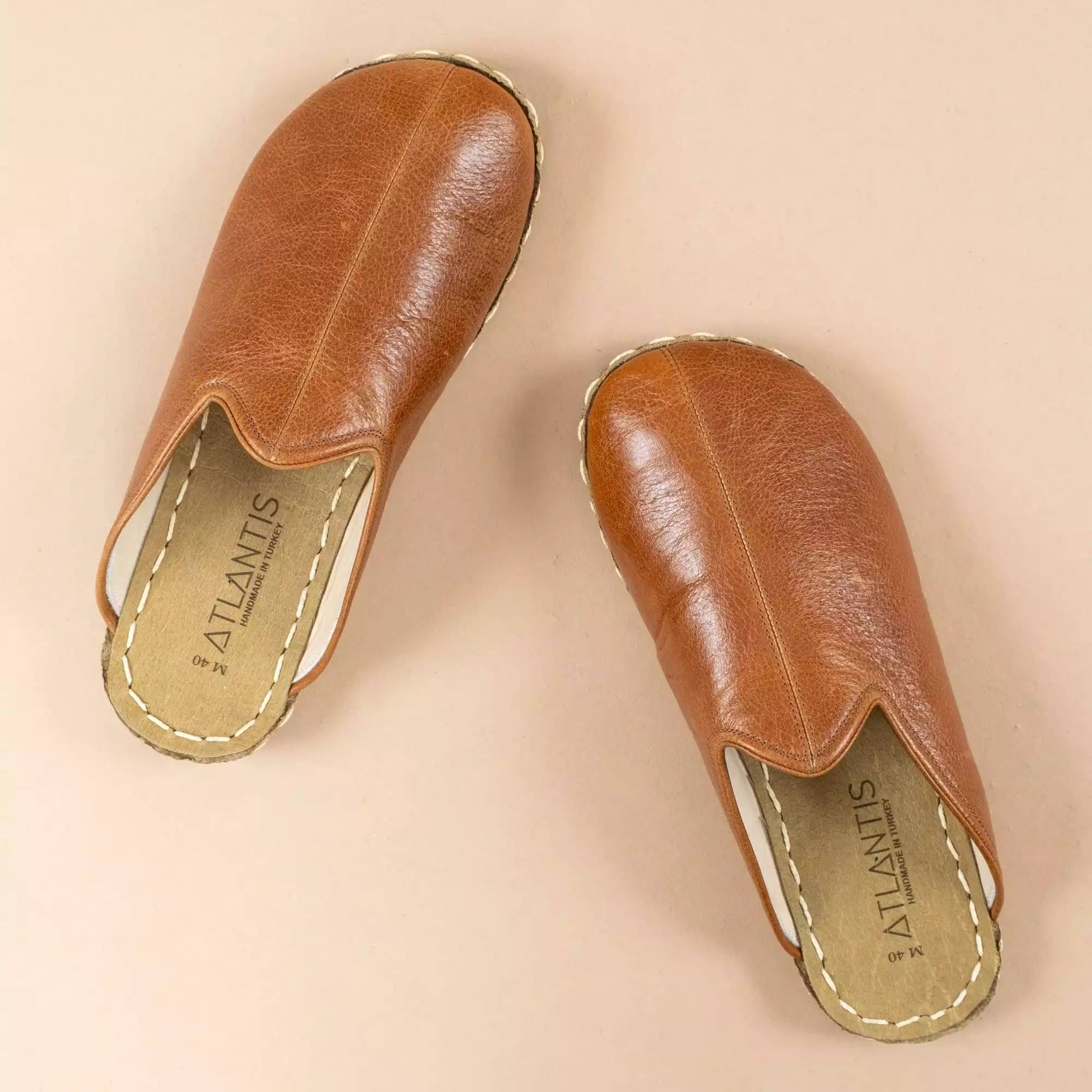 Brown Barefoot Slippers for Men