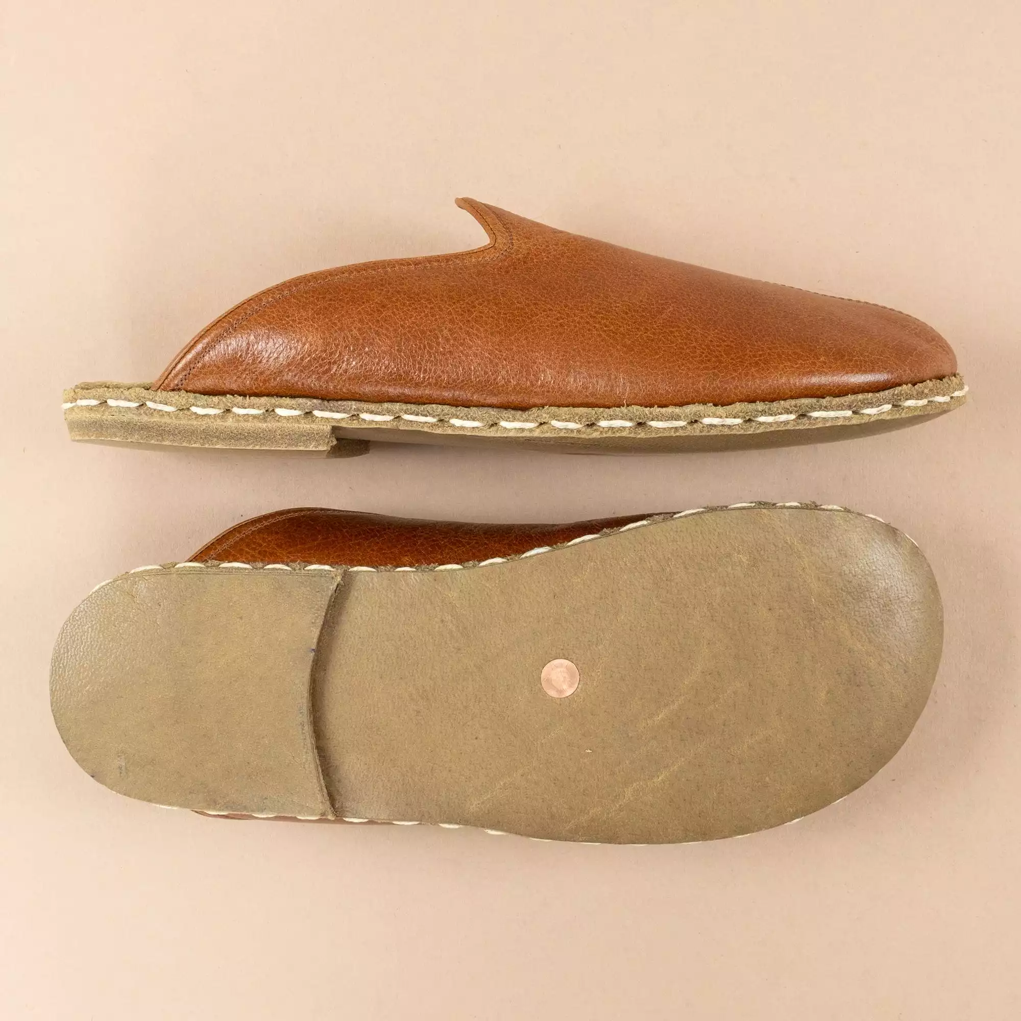 Brown Barefoot Slippers for Men