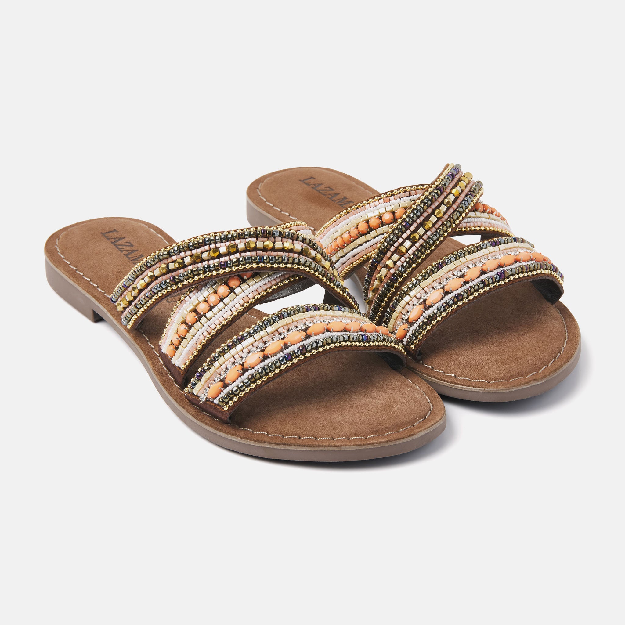 Brown Ladies Slippers Size 75.474