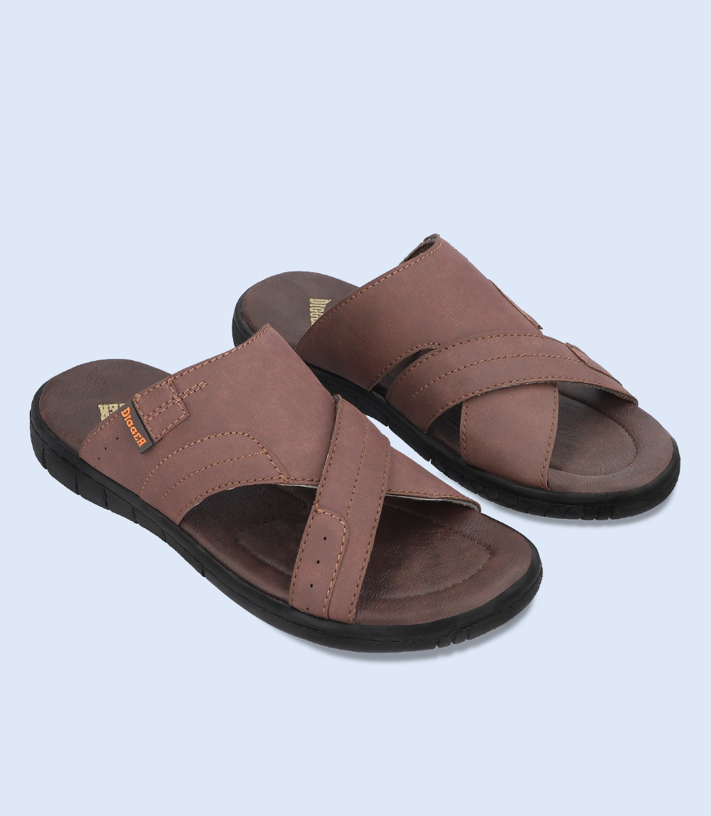 brown men's casual slipper